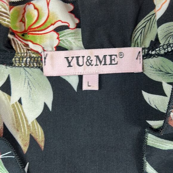 Yu & Me Paris floral print ruffled wrap maxi dress, size L - Picture 7 of 9